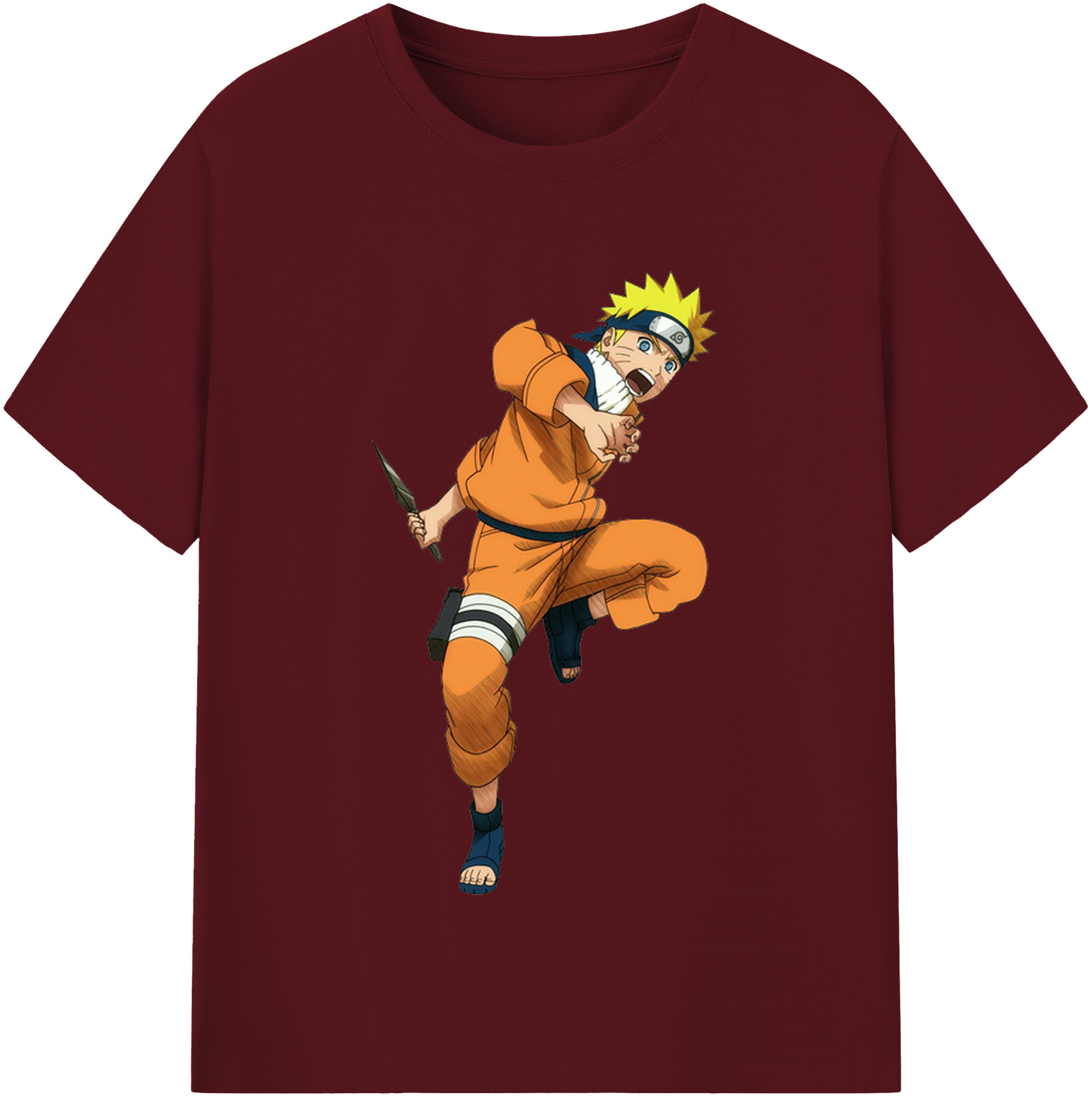 （画像用） NARUTO -ナルト- うずまき ナルト Uzumaki Naruto 綿100％半袖Tシャツ（フロントプリント）